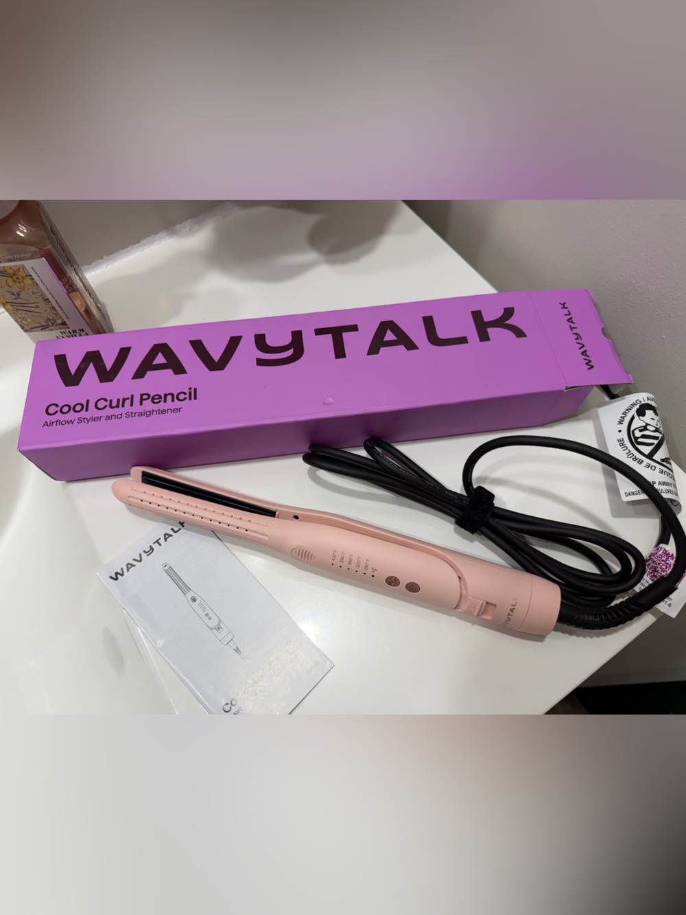 Wavytalk Cool Curl Pencil Hair Styler - Pink